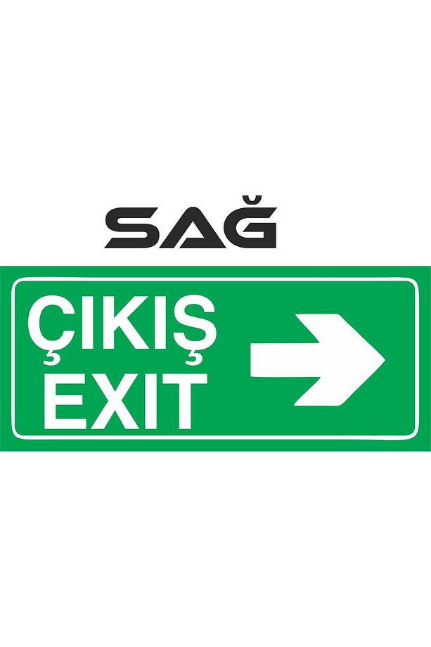 ÇIKIŞ EXIT YÖNLENDİRME LEVHASI SAĞ YÖN - 1