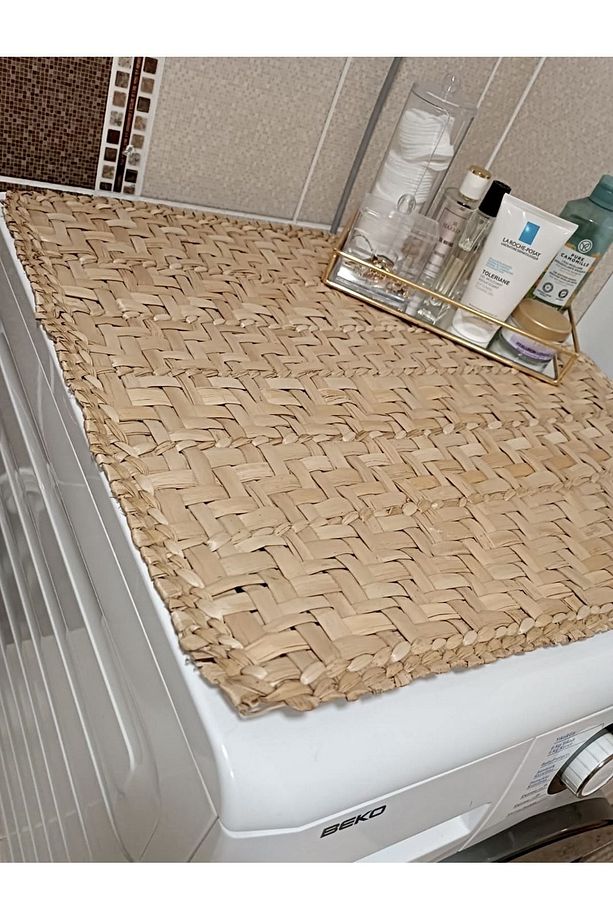 Hasır Çamaşır Makinesi Örtüsü-banyo Çamaşır Makinesi Örtüsü Sudan Etkilenmez Yıkanabilir - 5