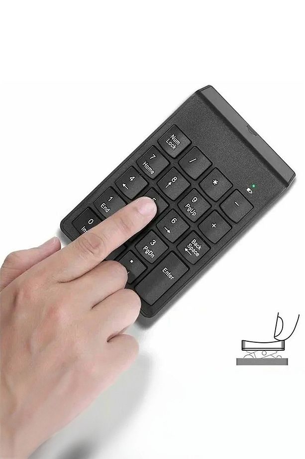 Kablosuz Bağlantılı Numaratik Klavye Ufak Kullanışlı Kablosuz Laptop Dizüstü Bilgisayar İçin Klavye - 1