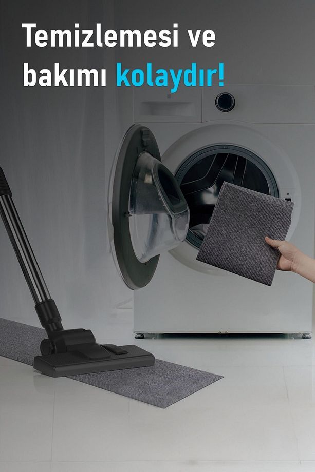 Halifleks Yapışkan Tabanlı Merdiven Basamak Paspası Rip Halı Kaymaz Tabanlı - Füme - 6
