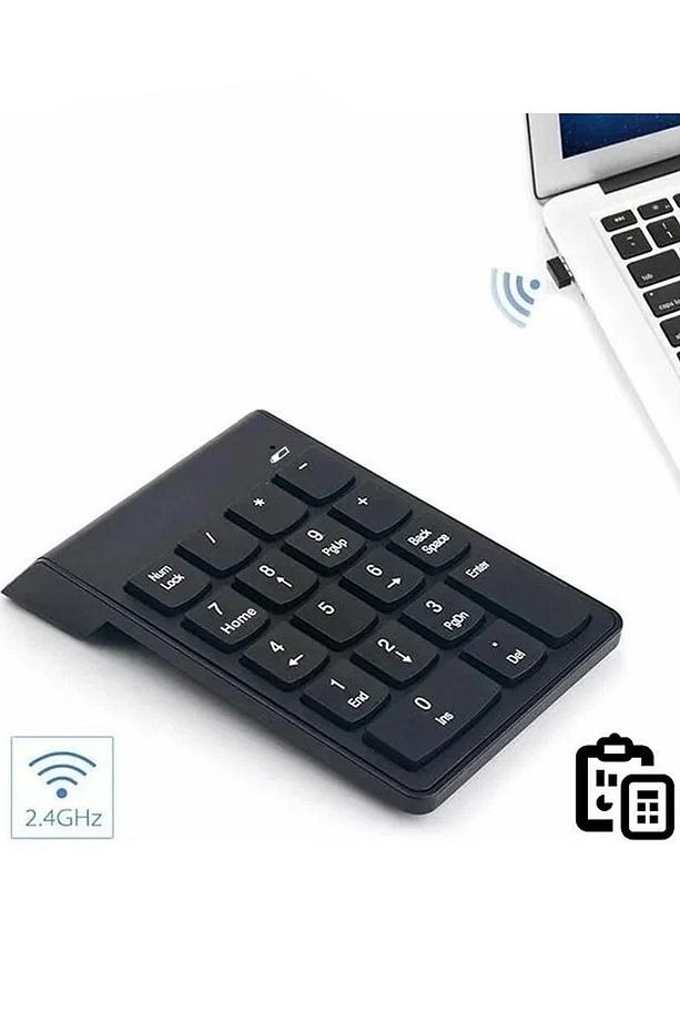 Kablosuz Bağlantılı Numaratik Klavye Ufak Kullanışlı Kablosuz Laptop Dizüstü Bilgisayar İçin Klavye - 2