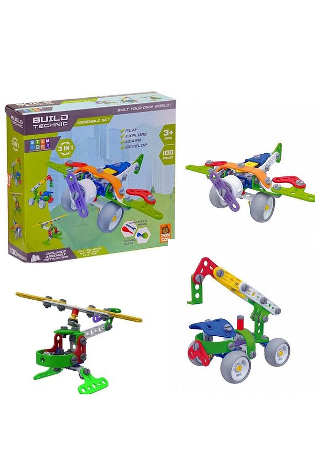 3in1 Build Technıc Set-100 Parça Block Yapı Seti - 1