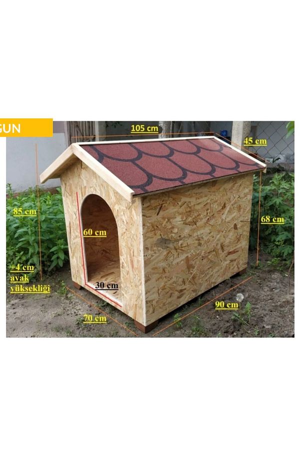 Köpek kulübesi. Osb ahşap dış mekan köpek kulübesi - 7