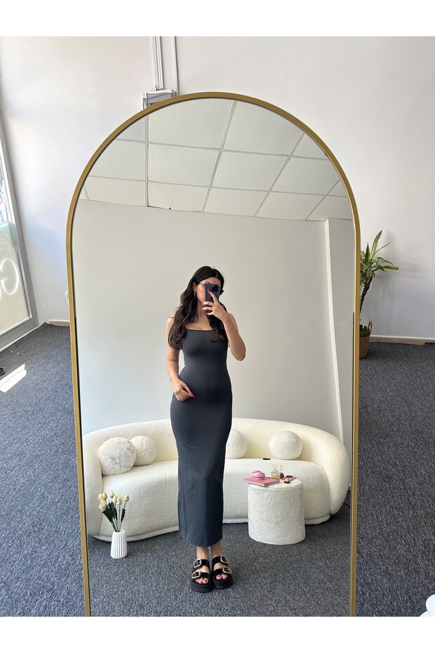 GRİ SKİMS ELBİSE - 1