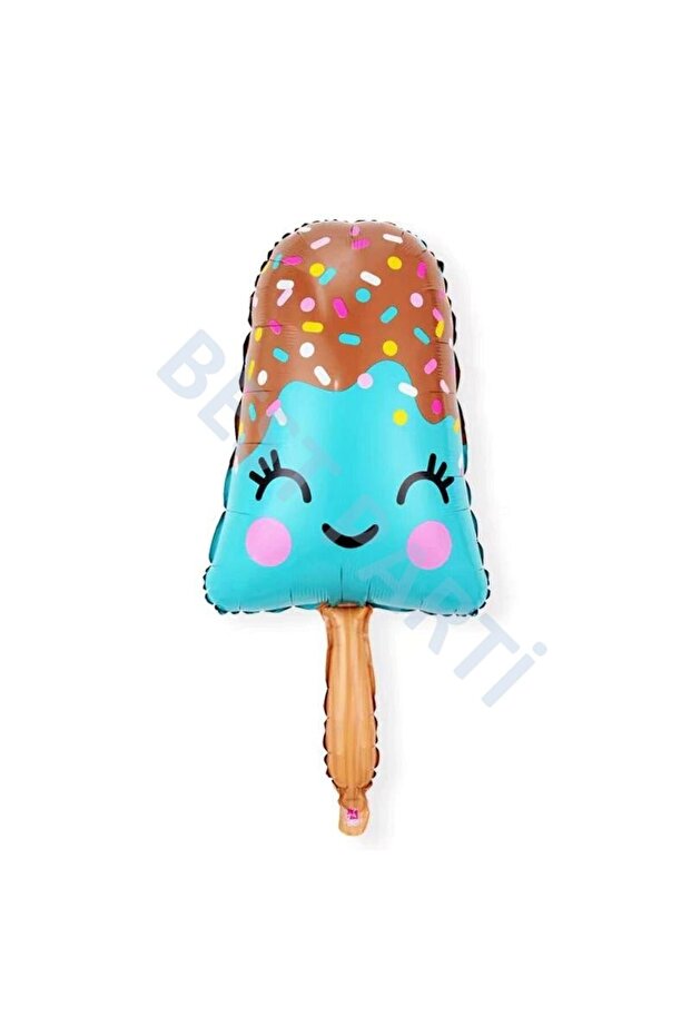 Smiling Foil Balloon with Ice Cream Sticks 90 cm