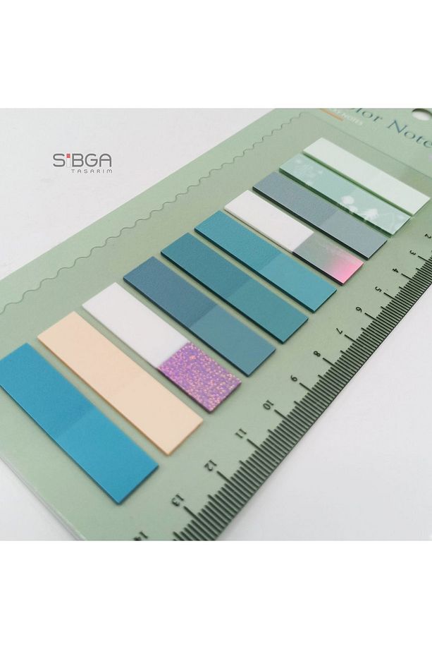 Simli Şeffaf Renkli Postit Post-it Post It. Kitap Ayracı Ayraç Postit Sticker Not Kağıdı 200 Yaprak - 3
