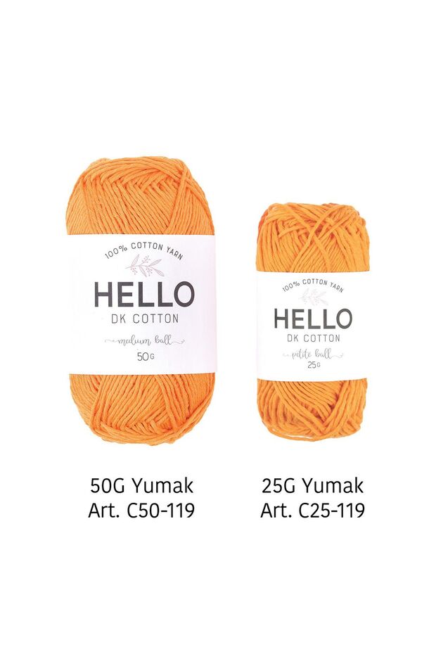 Hello Dk Cotton 100% Cotton Yarn - 50 Gr