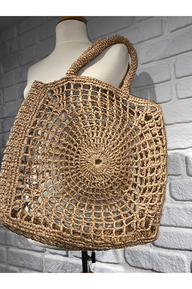 Hasır Örgü Çanta - 2