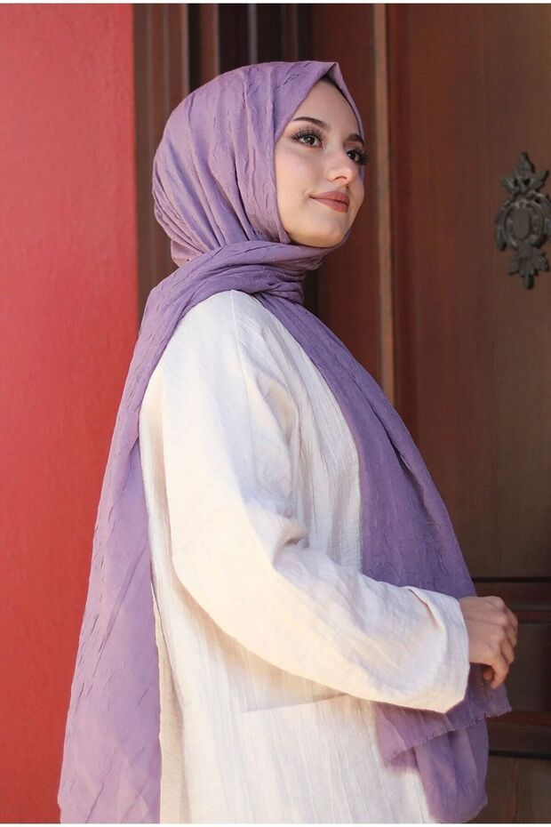 Bambu Kraş Şal Modeli-lila - 3