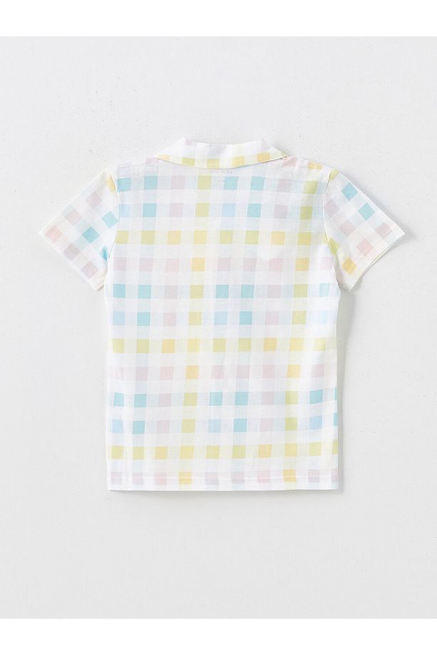 LCW Polo Yaka Kısa Kollu Baskılı Kız Bebek Şortlu Pijama Takımı - 3