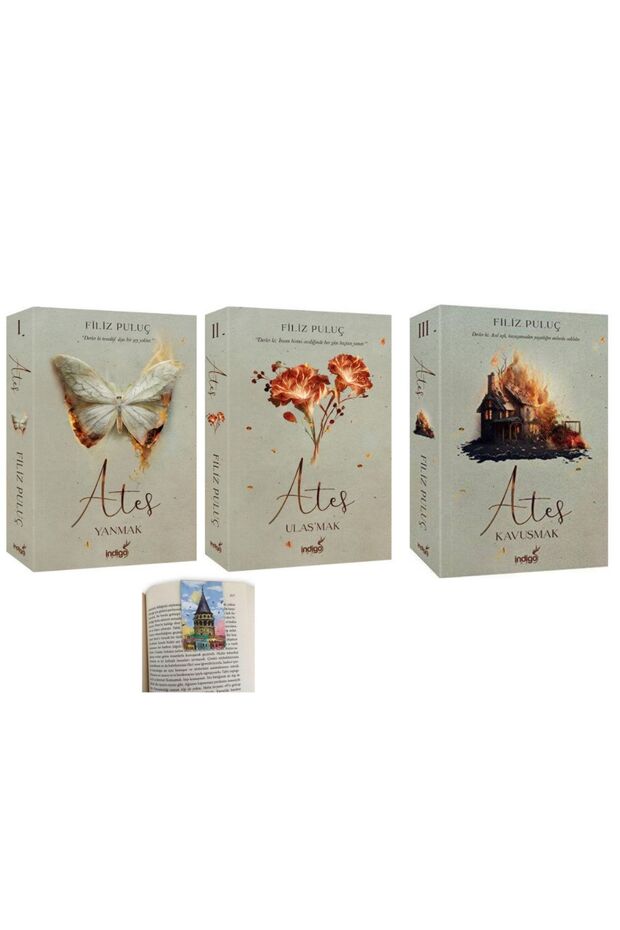 Ateş Yanmak - Ulaşmak - Kavuşmak Ciltsiz Filiz puluç 3 kitap gnydkkn Magnet ayraç hediyeli