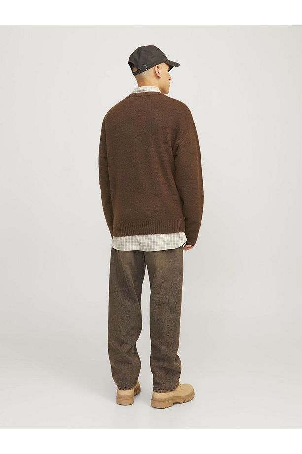 Strickpullover Mit Rundhals Einfarbig Strickpullover Mit Rundhals - 3