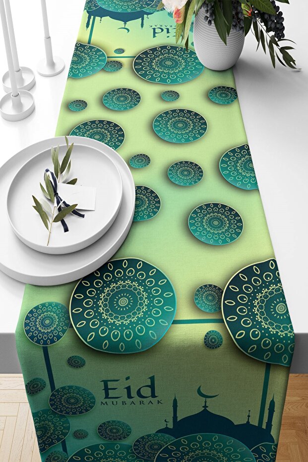 عيد مبارك رمضان الصيني قماش مقاوم للبقع لغرفة المعيشة والمطبخ طاولة نماذج مختلفة للعدائين