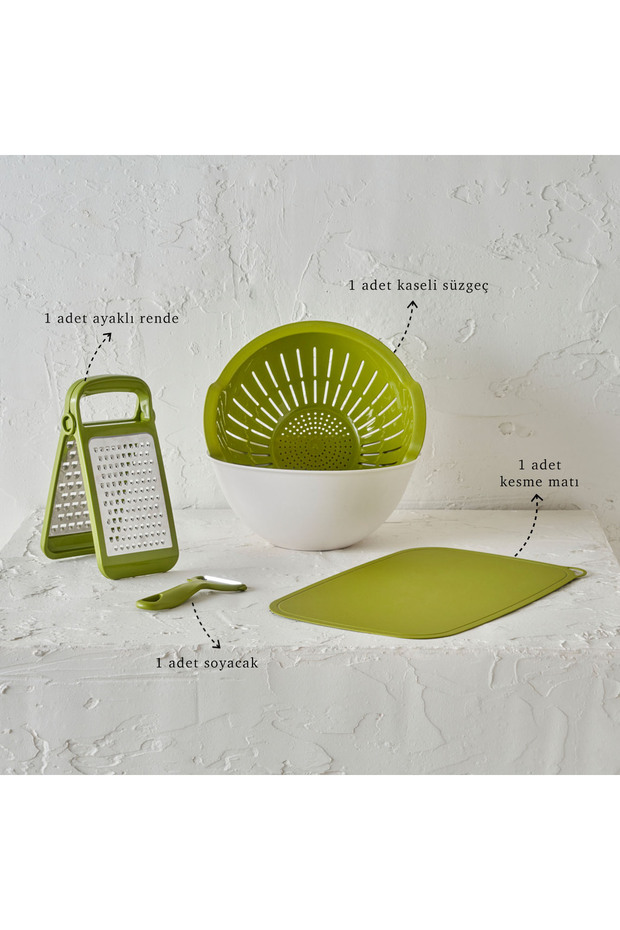 Handle Mutfak Seti Yeşil - 1