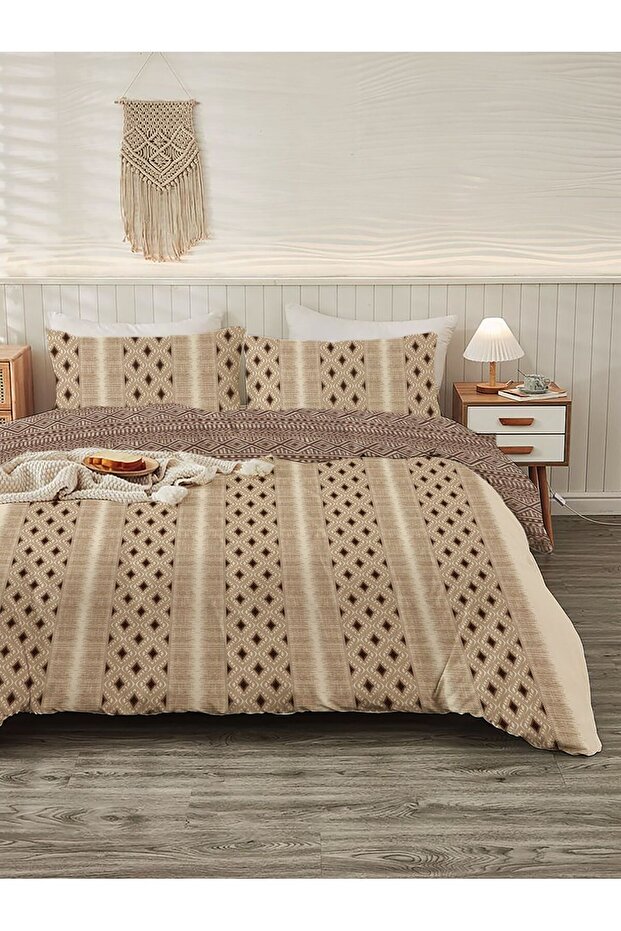 طقم غطاء لحاف مطبوع مزدوج - 200x220 سم (بدون ملاءة)