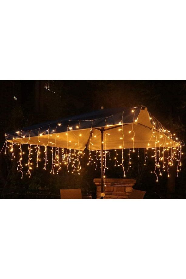 8 Fonksiyonlu Saçak Led Sarkıt Led Eklenebilir Led Süsleme Led Peri Led Işık Yılbaşı Işık (4 METRE) - 3