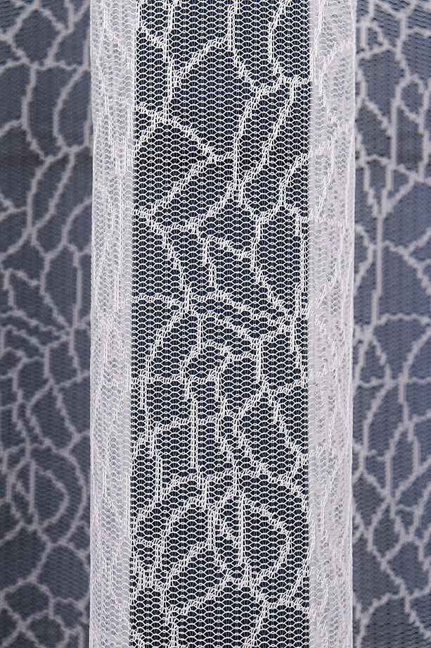 Cam Kırığı Desen Örme Tül Perde 350x250cm (1/3) Sık Pile Elısıon00681 - 4