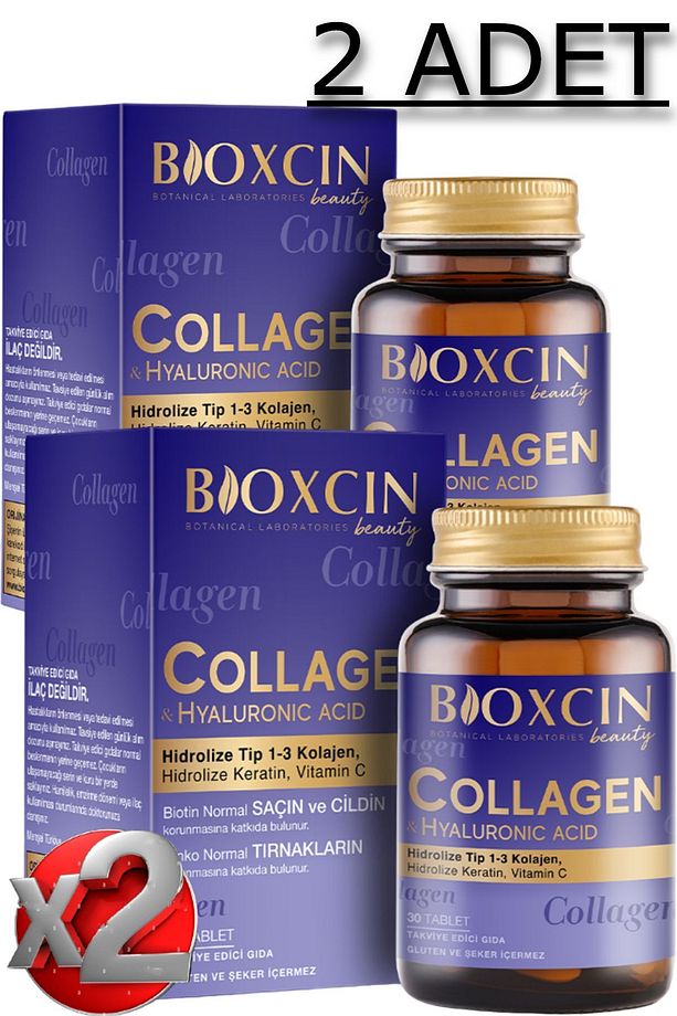2 Adet Bioxcin Beauty Kolajen 30 Adet Tablet 1050 Mg - (Tip1 - Tip 3 Hidrolize Kolajen) - 1