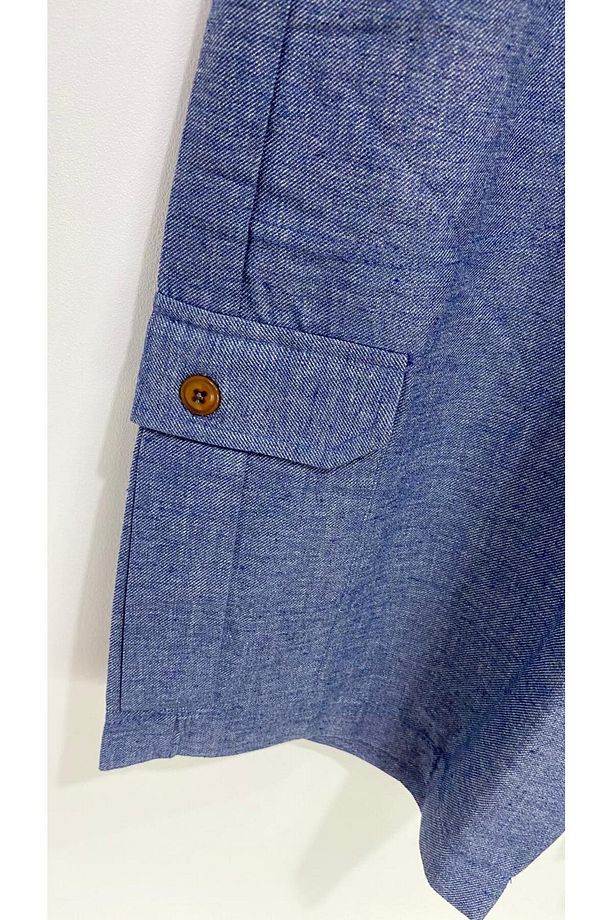 KLY 128 Poplin Yandan Cepli Tek Şort - 3