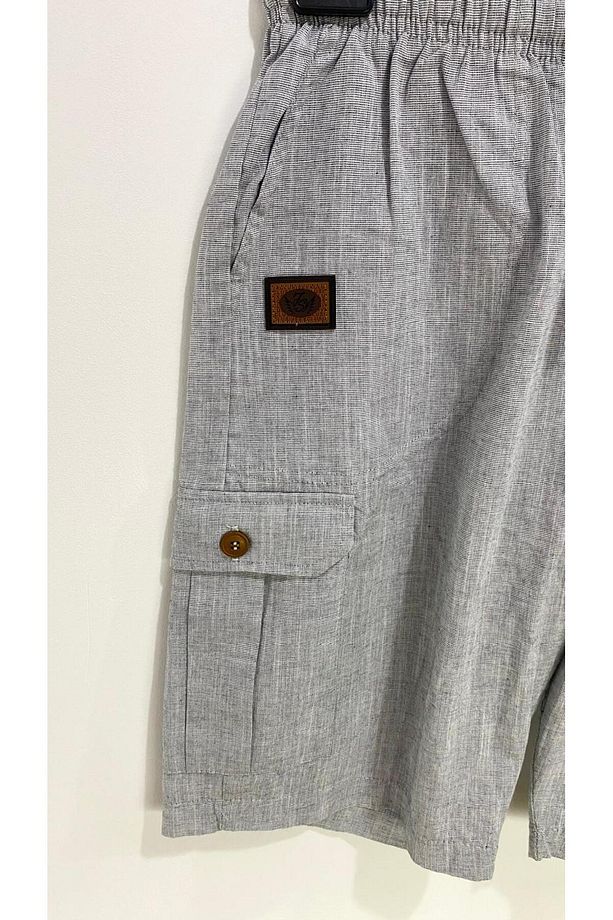 KLY 127 Poplin Yandan Cepli Tek Şort - 2