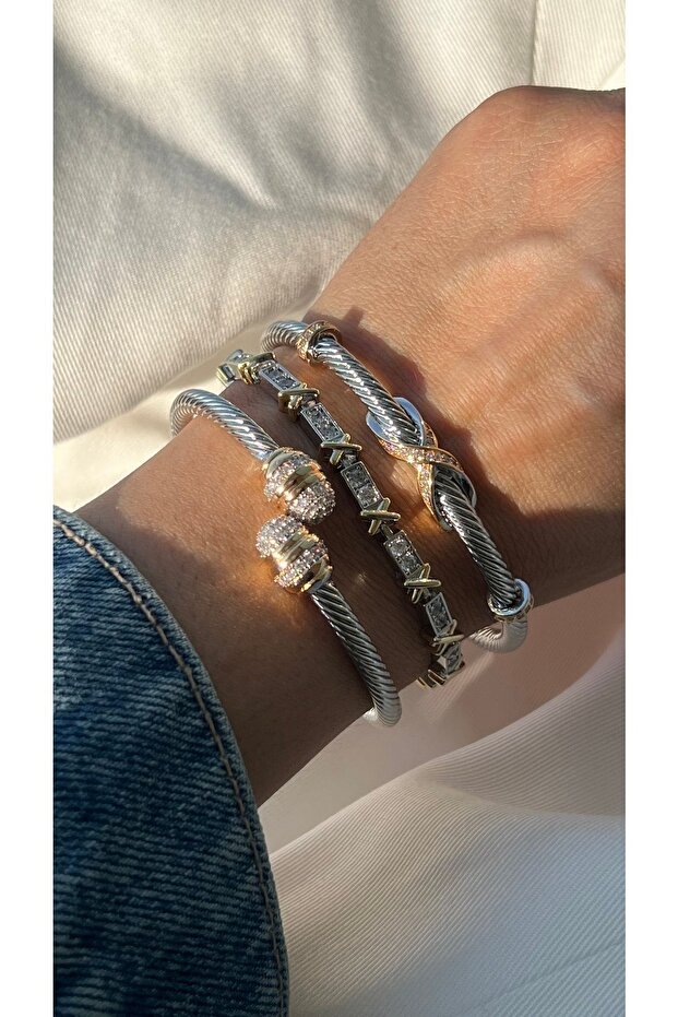 Çelik Tiffany X Bileklik - 6