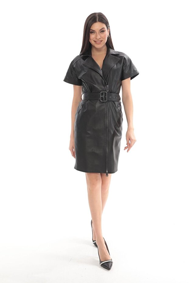 Hakiki Deri Elbise - 5