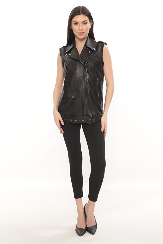 Hakiki Deri Kolsuz Ceket - 1