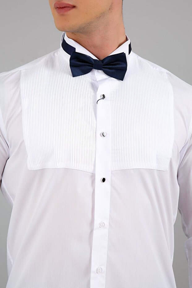 DAR KESİM SMOKİN GÖMLEK - 5