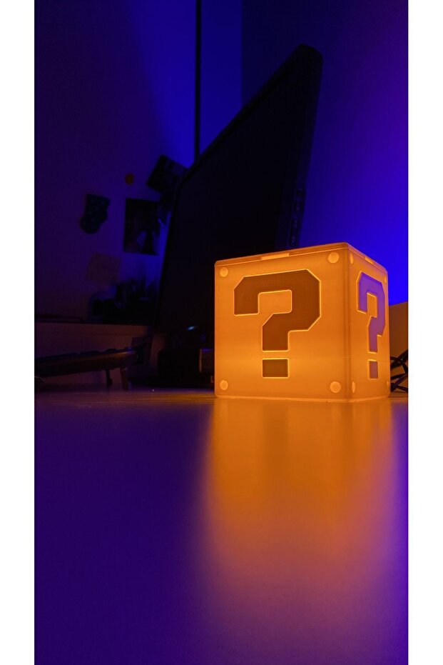 Süper Mario Dekoratif Kutu Lamba Gaming Dekor Gamer Hediye - 3