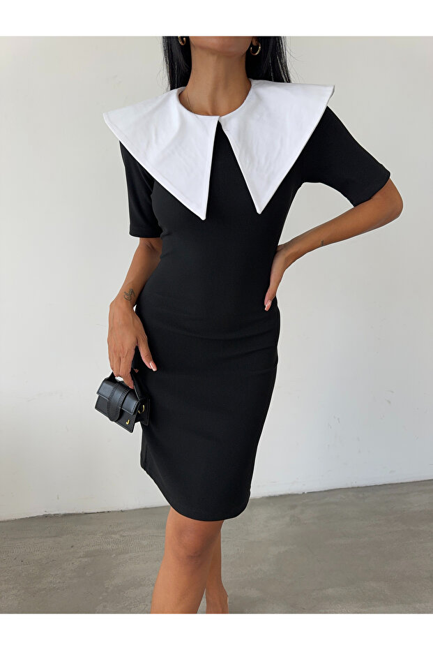 Mini dětské šaty s límečkem - 5