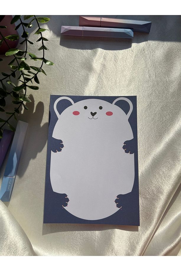 A5 Sevimli Ayıcık Desenli Notepad - Not Defteri - Bloknot - 4
