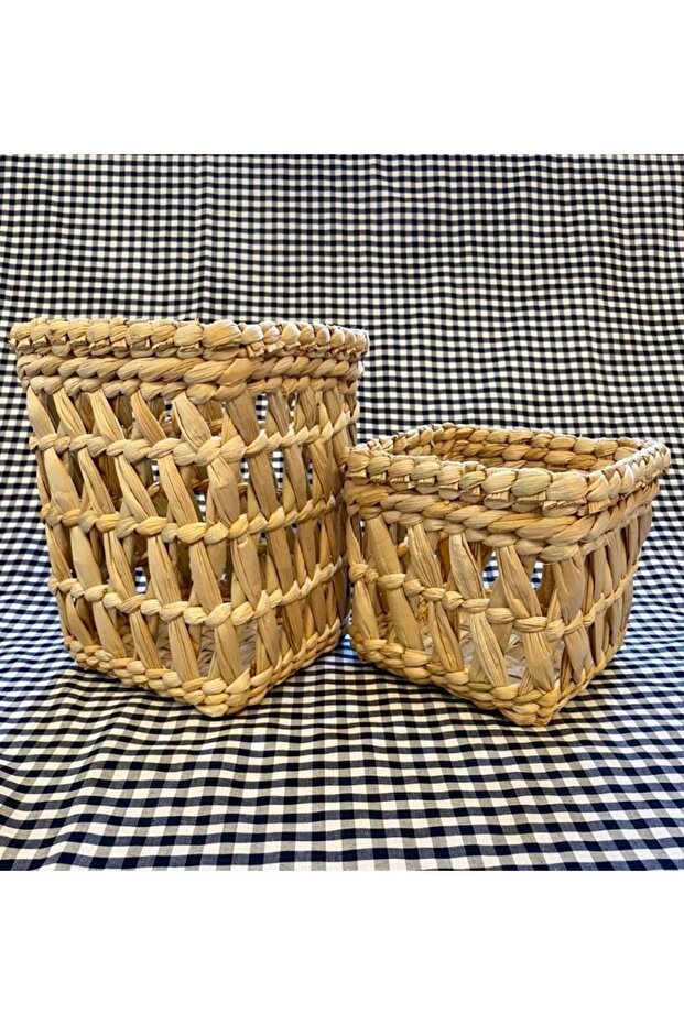 Multi-Purpose Basket 2-Piece Basket / Hanging Basket Decorative Wicker Basket / Home Decoration Bohemian Flower Pot Flower Holder