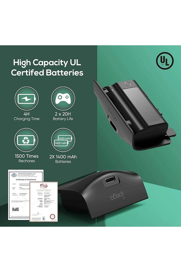 İpega XBOX Series X Multi Fonksiyonel Askılı Şarj İstasyonlu Soğutucu Stand ve 1400mAh Pilli Set - 6