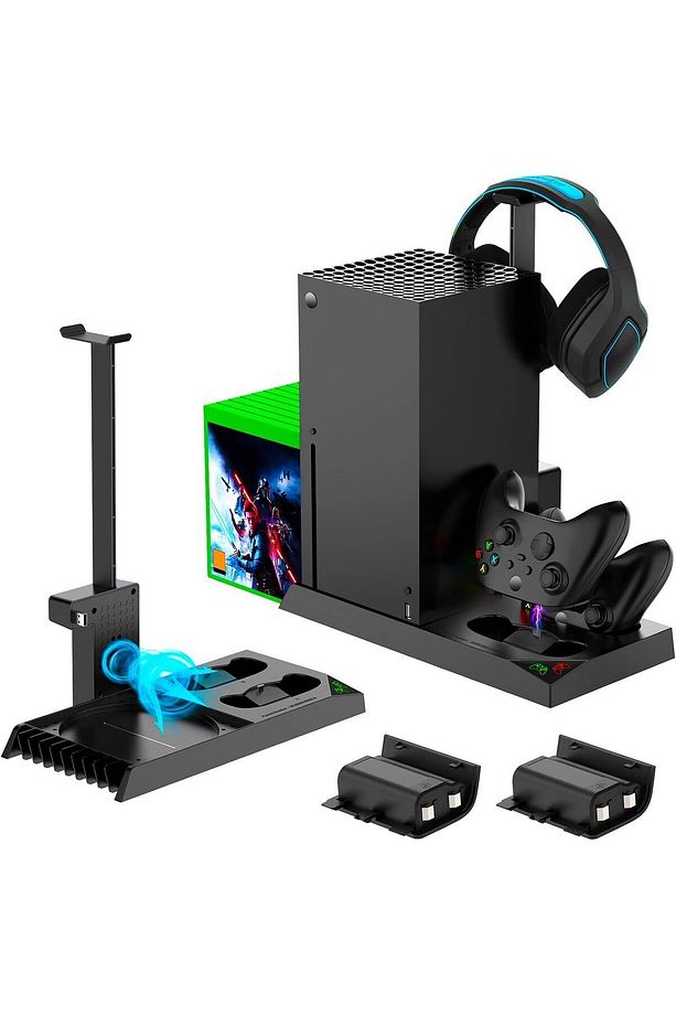 İpega XBOX Series X Multi Fonksiyonel Askılı Şarj İstasyonlu Soğutucu Stand ve 1400mAh Pilli Set - 1
