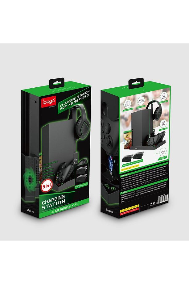 İpega XBOX Series X Multi Fonksiyonel Askılı Şarj İstasyonlu Soğutucu Stand ve 1400mAh Pilli Set - 7