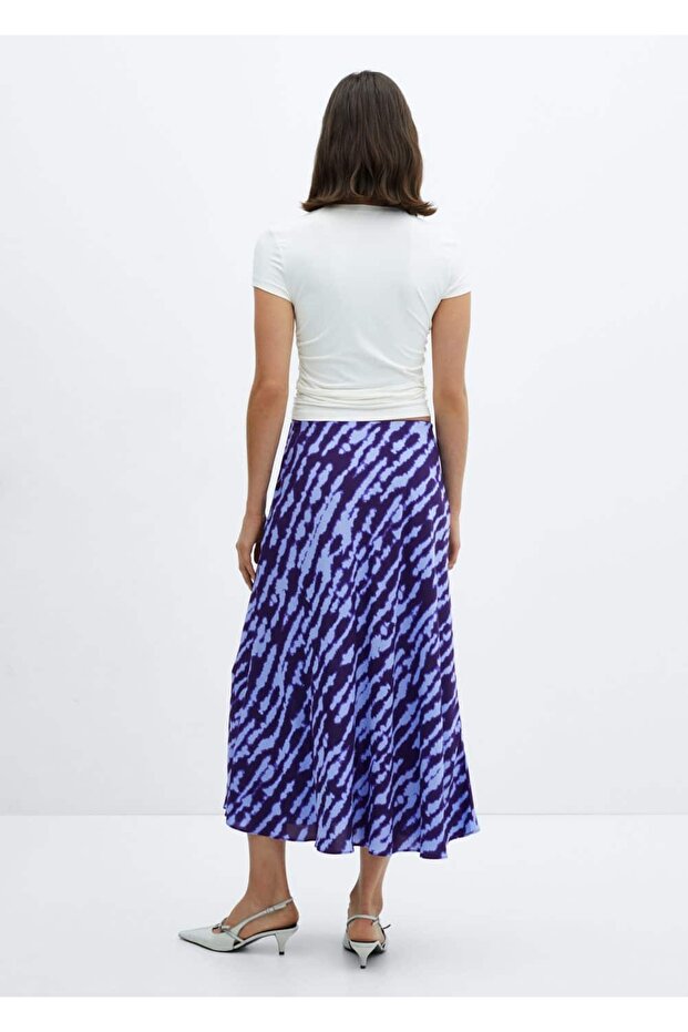 Desenli saten etek - 4