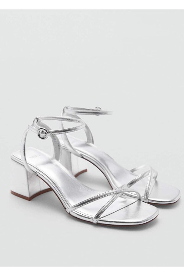 Metalik bantlı sandalet - 1