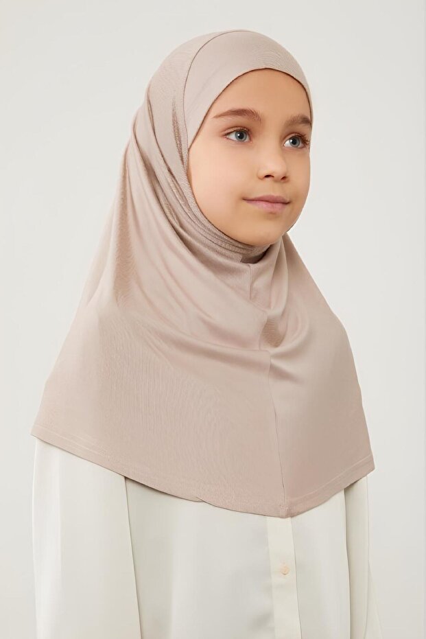 Hijab Children's Prayer Cap Scarf Shawl Hijab Stone Color