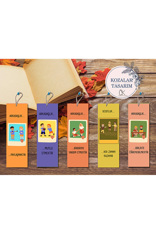 Friend Bookmark Pvc Coated Durable Set of 5