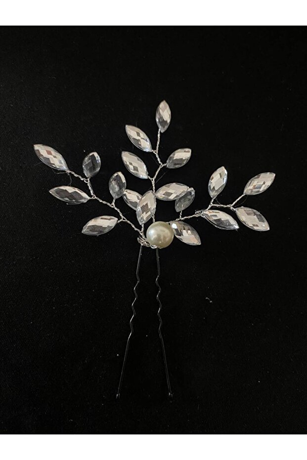 Completely Handmade, Stylish and Elegant Wedding and Engagement Bridal Crown and Hair Accessory with Crystal Stones
