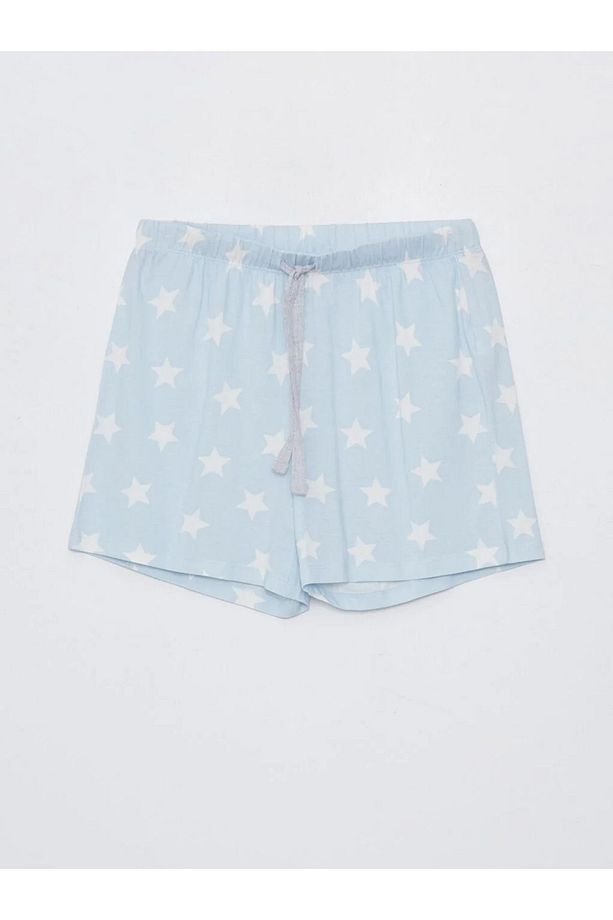 LCW DREAM Bisiklet Yaka Baskılı Kısa Kollu Kadın Şortlu Pijama Takımı - 8