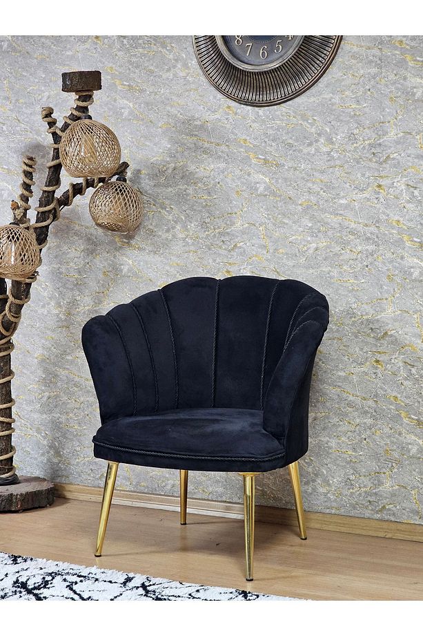 Tekli Papatya Çay Seti Koltuk  Gold Sivriltme Ayak, Balkon, Salon, Ofis, Koltuk Takımı, Tekli Berjer - 4