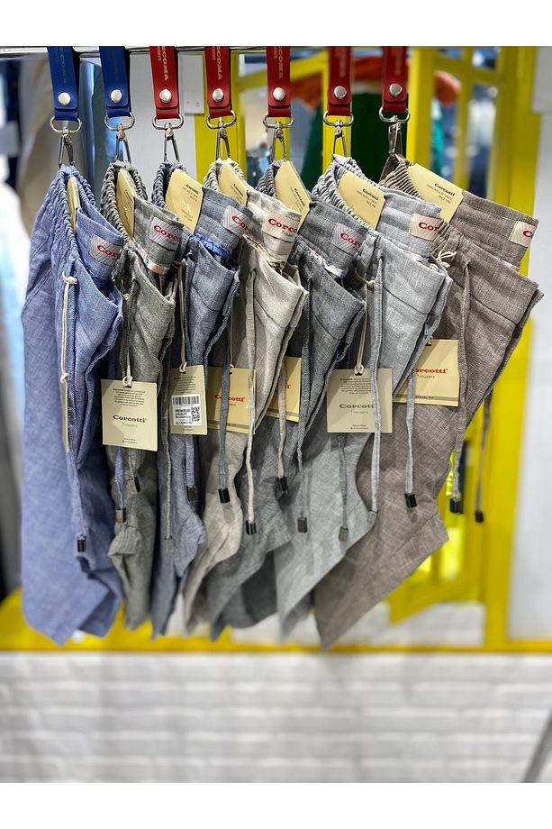 Keten Şort Belden Lastikli Casual Fit - 2