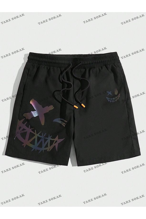 Y2K Unisex Yaz Şort Bermuda Harajuka Anime Retro KOD-11580 - 3