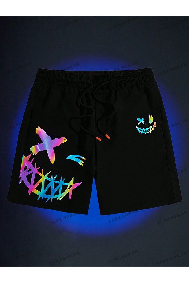 Y2K Unisex Yaz Şort Bermuda Harajuka Anime Retro KOD-11580 - 7