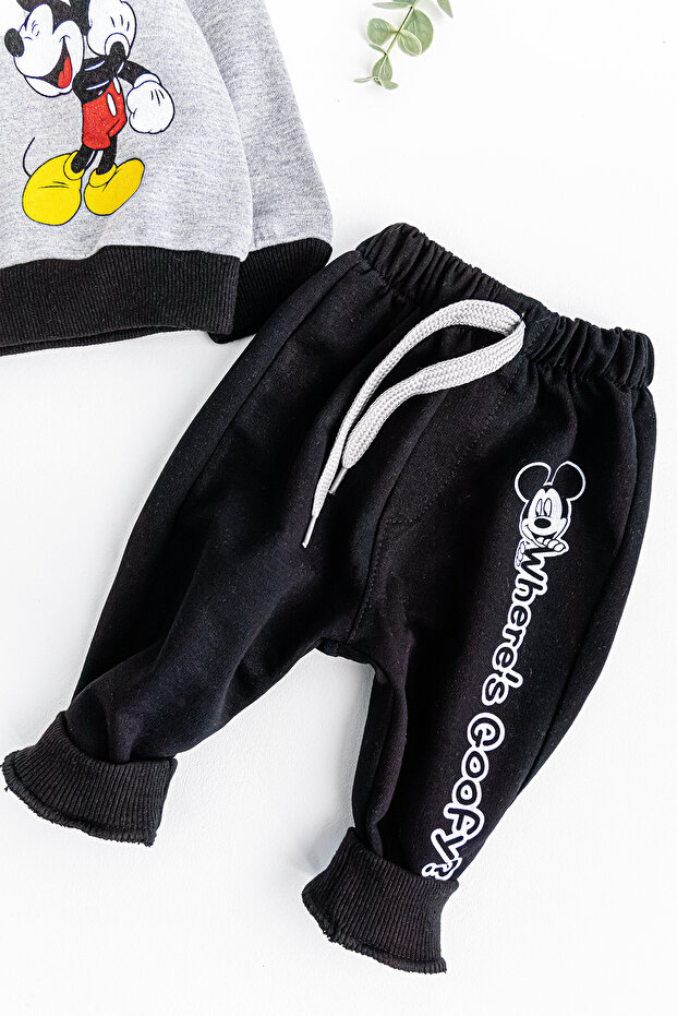 Mouse Patterned Double Baby Boy Set - 3