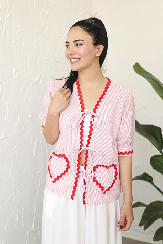 Mayla Pembe Gömlek - 3