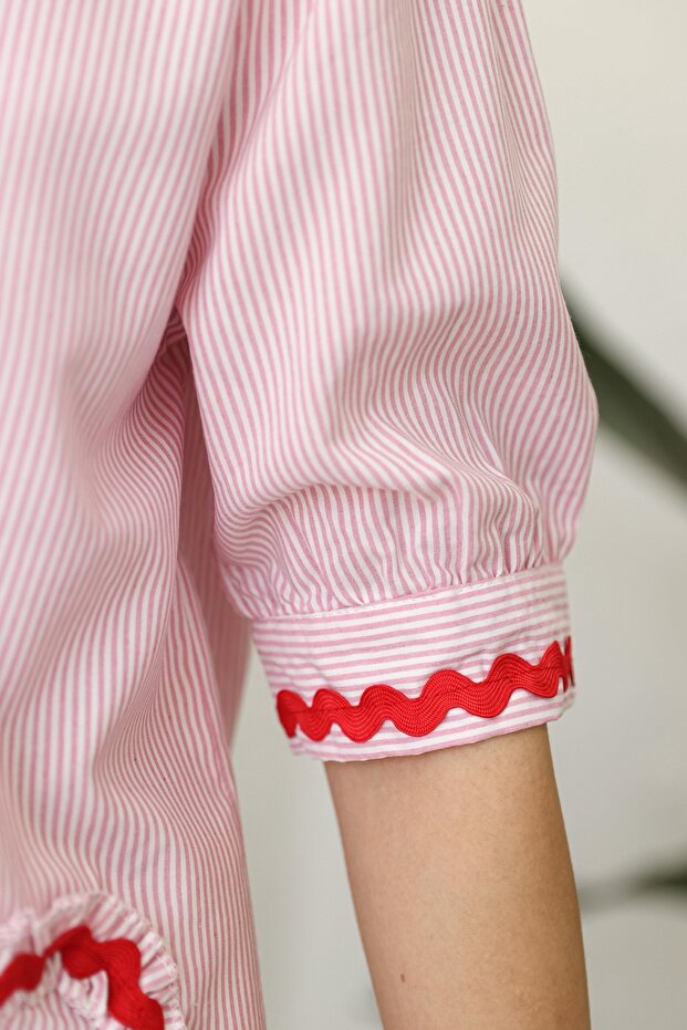 Mayla Pembe Gömlek - 7