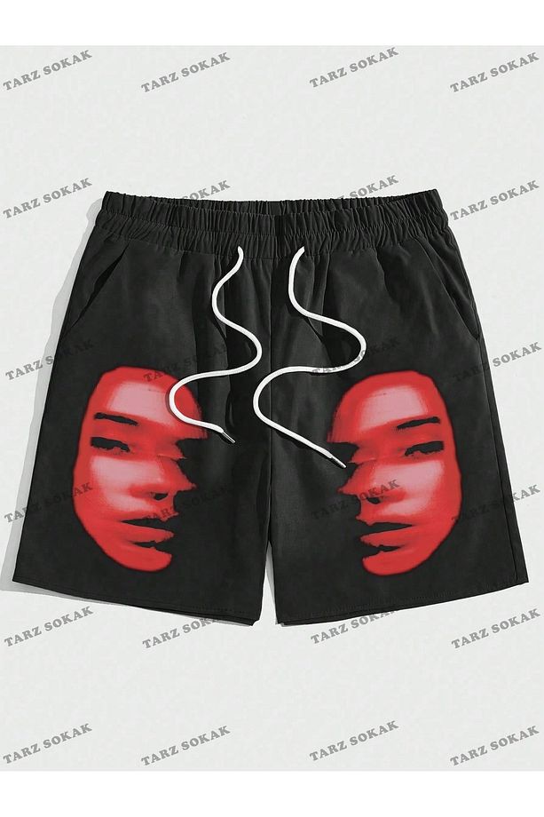 Y2K Unisex Yaz Şort Bermuda Harajuka Anime Retro KOD-11545 - 1