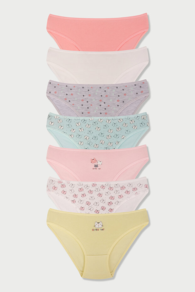 Domi Kids Girls' Bikini Bottoms, Pack of 7